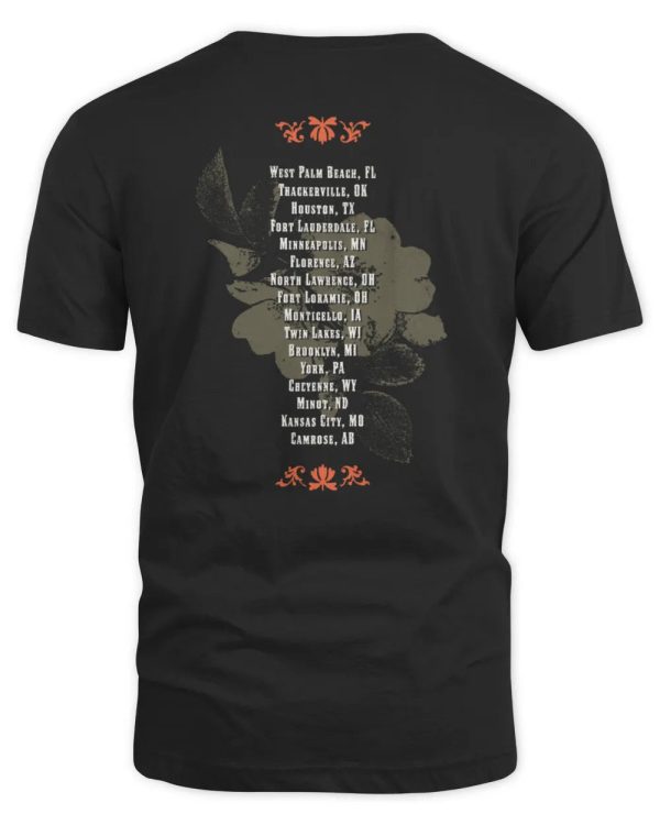 Lainey Wilson Merch Store Floral Portrait Tour T-Shirt