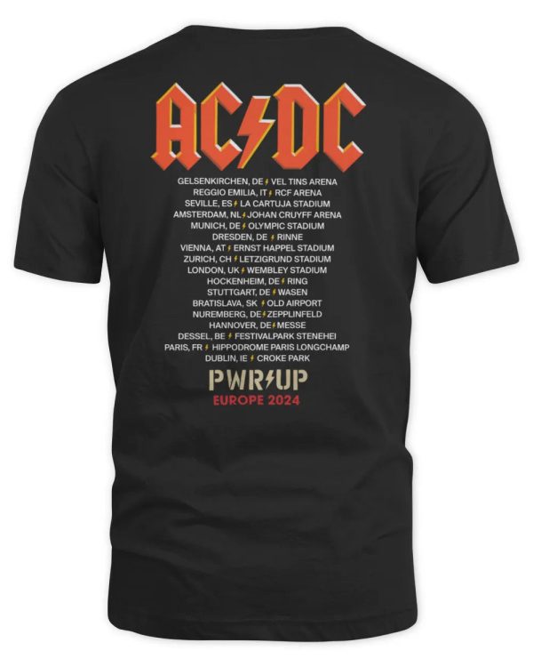 Acdc Angus Pwr Up Tour Shirt