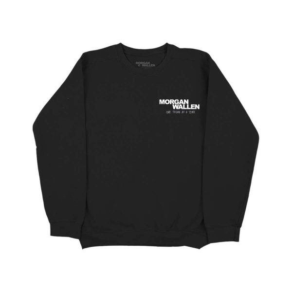 Morgan Wallen One Thing At A Time Album Cover Black Crewneck