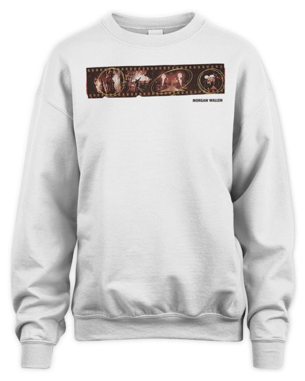 Morgan Wallen Live Photo Reel Brown Sweatshirt - Image 3