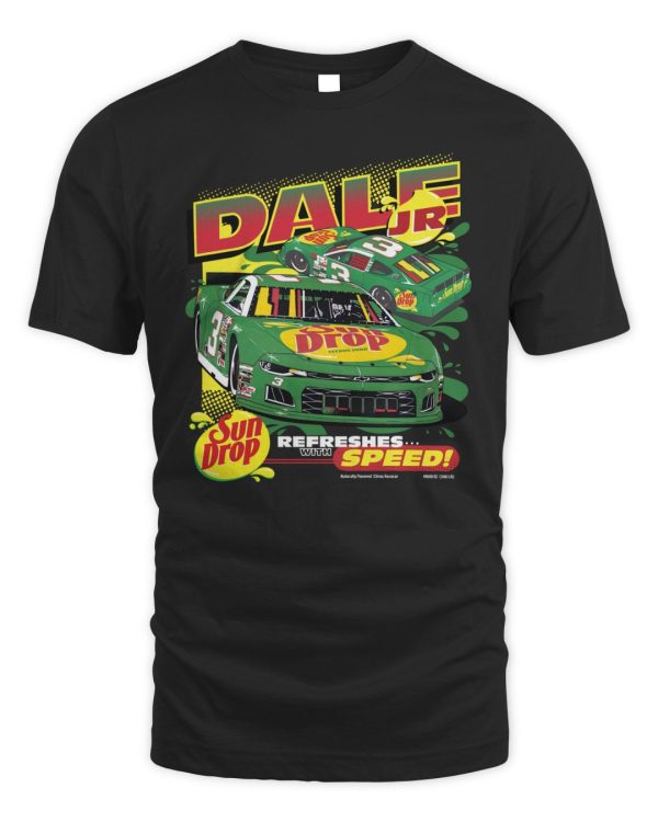 Dale Earnhardt Jr. JR Motorsports Official Team Apparel Driver One Spot T-Shirt Kelly Green Reebedo Shirt