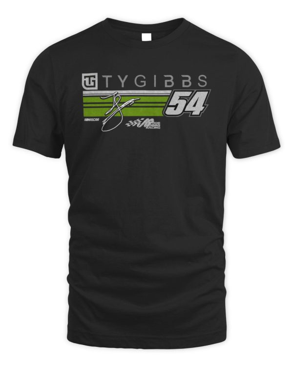 Official Nascar Ty Gibbs Richard Childress Racing Team Collection Black Hot Lap T-Shirt Reebedo Shirt