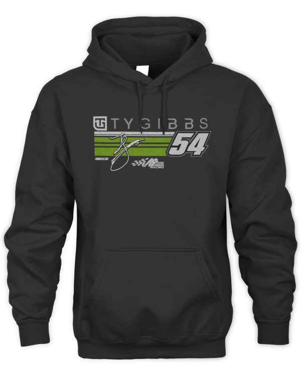 Official Nascar Ty Gibbs Richard Childress Racing Team Collection Black Hot Lap T-Shirt Reebedo Shirt - Image 2