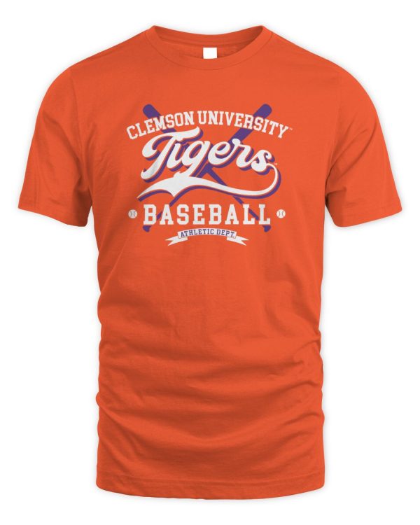 Official Orange Clemson Tigers Toni Baseball T-Shirt Reebedo Shirt