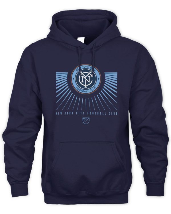 Official New York City FC Branded Navy Retreat Tee Shirt Reebedo Shirt - Image 2