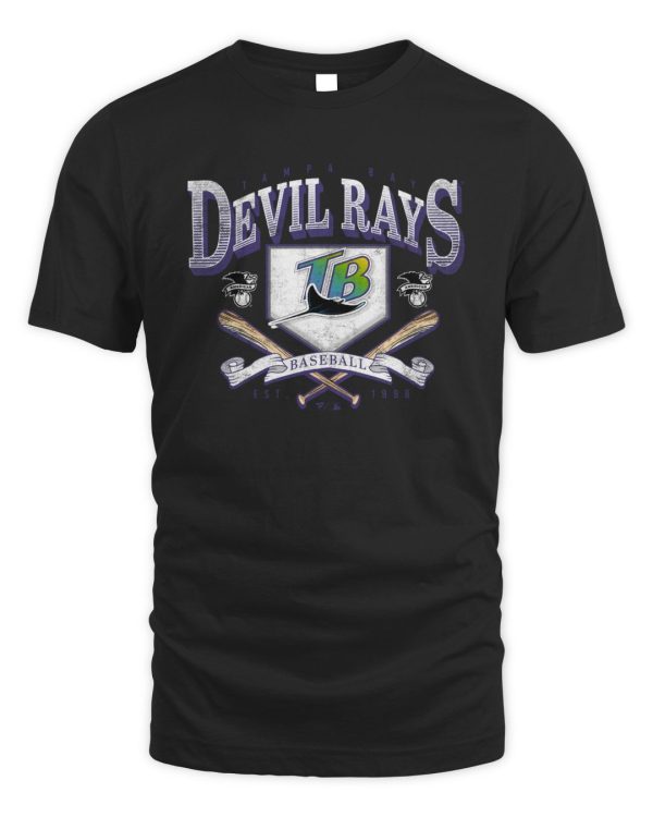 Branded Official Tampa Bay Rays Home Team Tri-Blend T-Shirt Reebedo Shirt