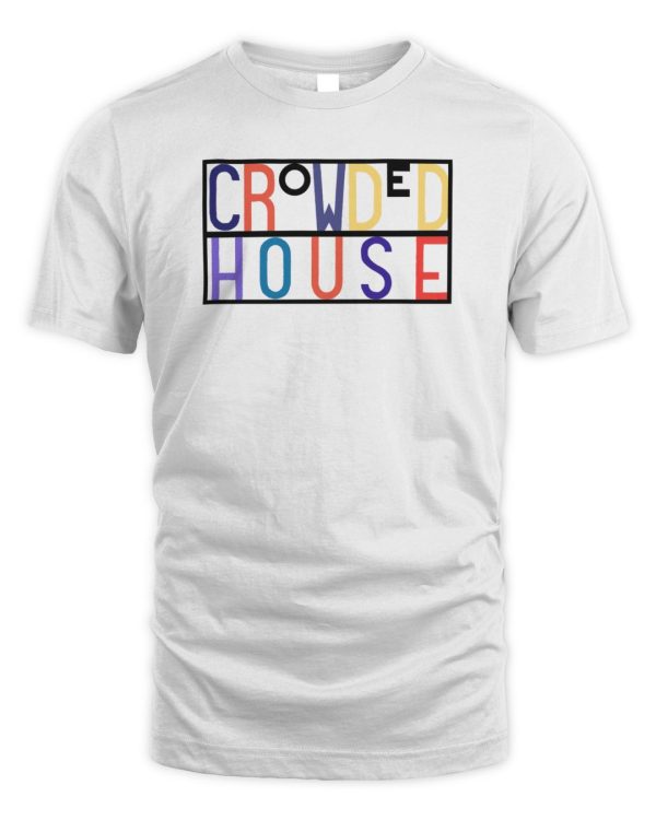 Official Crowded House Gravity Stairs White T-Shirt Reebedo Shirt