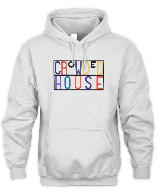 Official Crowded House Gravity Stairs White T-Shirt Reebedo Shirt - Image 2