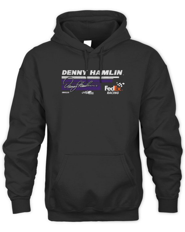 Official Denny Hamlin Joe Gibbs Racing Team Collection Hot Lap T-Shirt Reebedo Shirt - Image 2