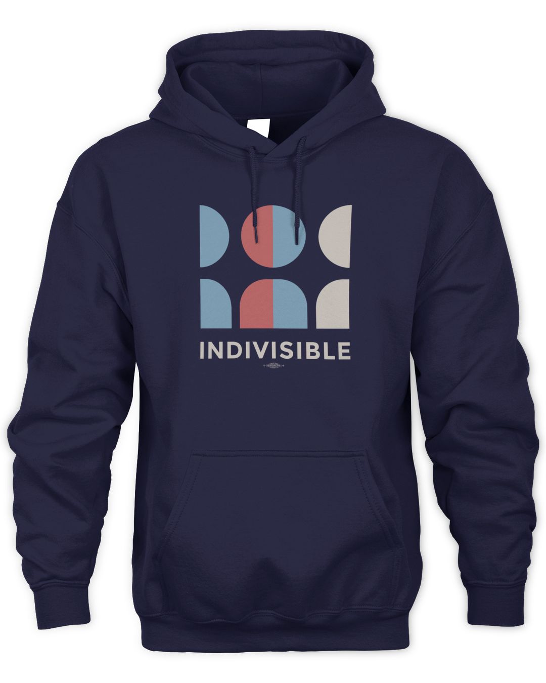 Indivisible Official Logo Square Navy T-Shirt 