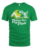 Homage Rainier National Park Lightweight Green Official T Shirt Reebedo Shirt