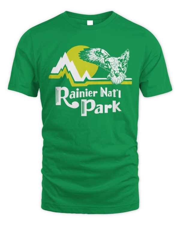 Homage Rainier National Park Lightweight Green Official T Shirt Reebedo Shirt