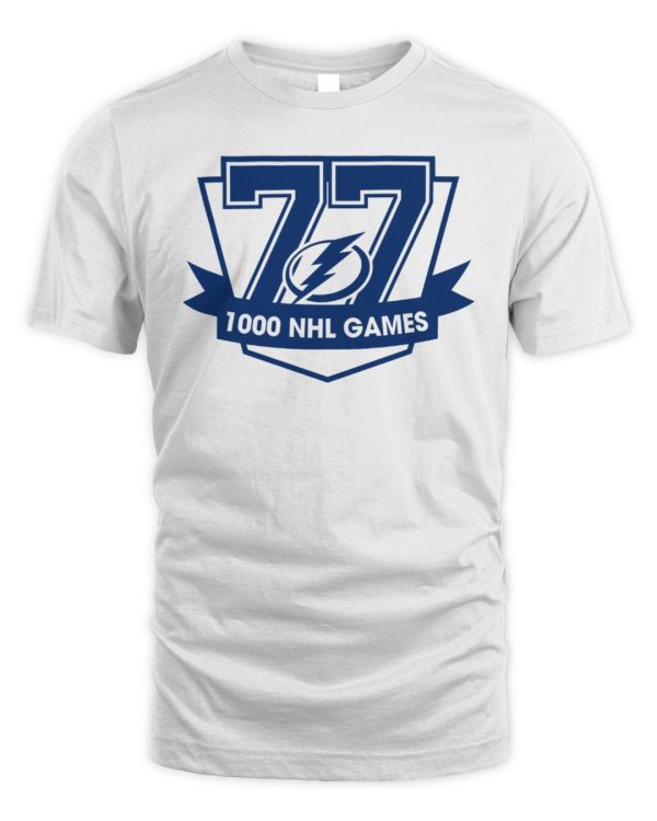 Official Tampa Bay Lightning Victor Hedman 1000 Game Logo Tee Reebedo Shirt