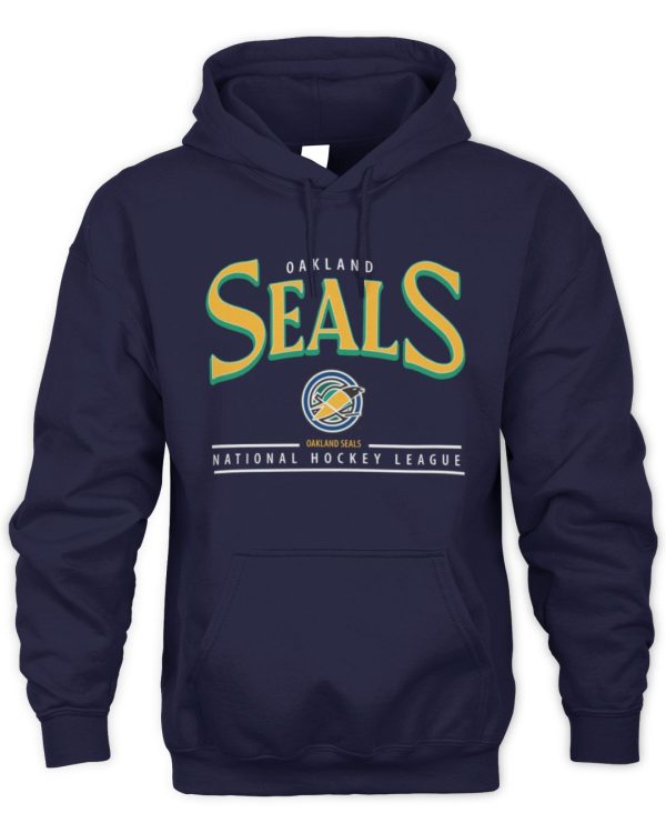 Oakland Seals Levelwear Navy Throwback Retro Zane Official Hoodie Reebedo Shirt - Image 2