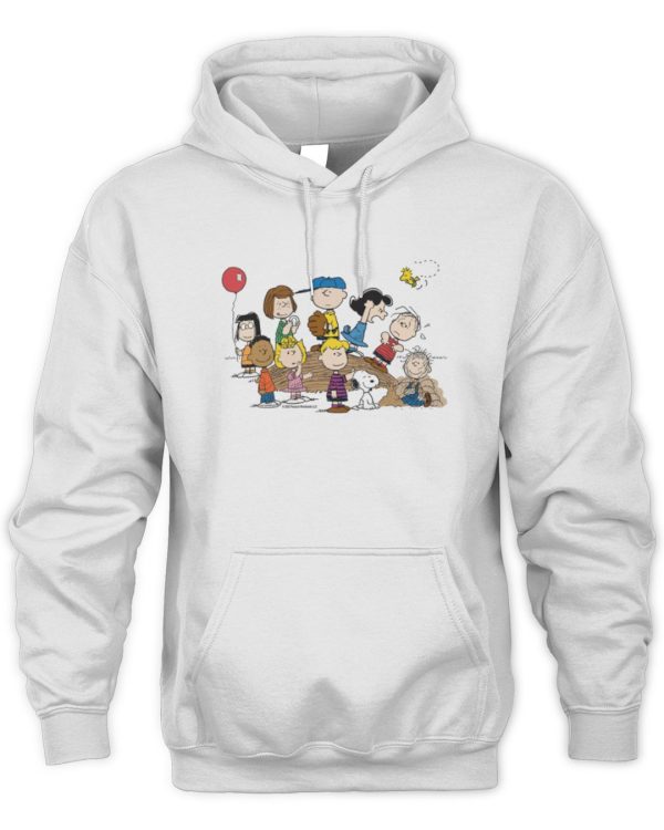 Official Peanuts Gang Baseball Mound Hoodie Reebedo Shirt - Image 2