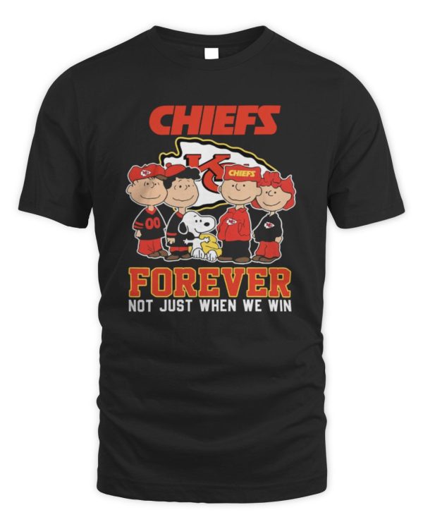 Official Kansas City Chiefs Football Snoopy Forever Not Just When We Win Hoodie Sweatshirt Reebedo Shirt