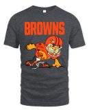 Official Cleveland Browns Garfield Cat Grumpy Football Player Logo Hoodie Reebedo Shirt