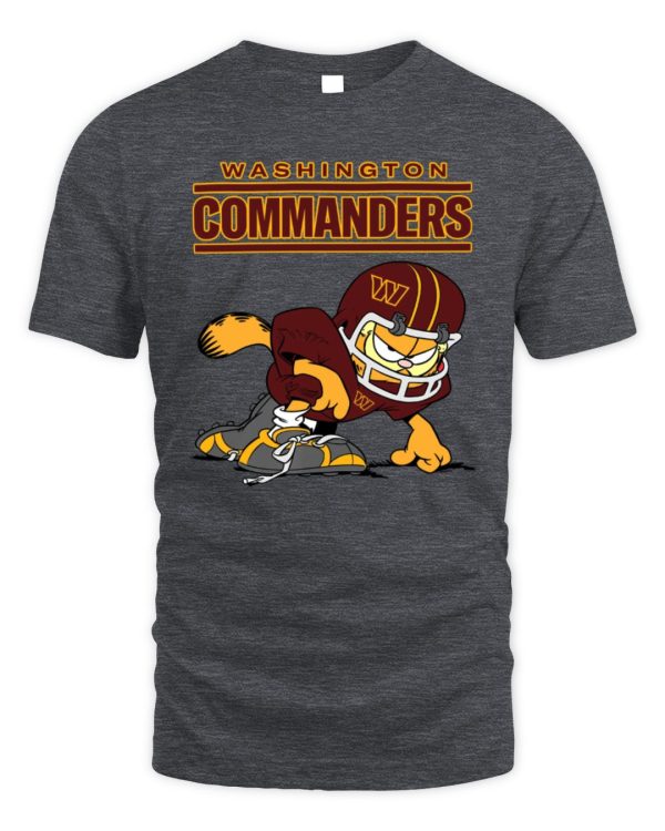 Official Washington Commanders Garfield Cat Grumpy Football Player Logo Hoodie Reebedo Shirt