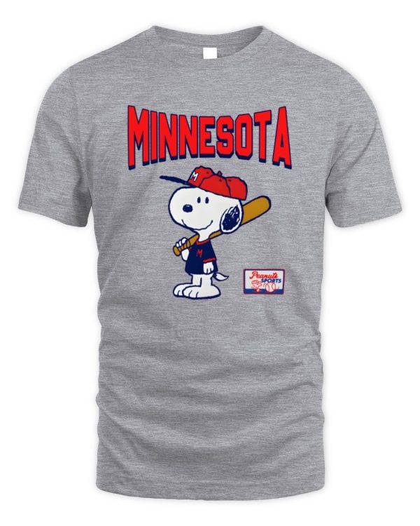 Snoopy Peanuts Ripple Junction Minnesota Baseball Official Hoodie Sweatshirt Reebedo Shirt