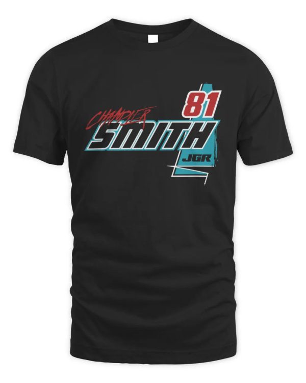 Official Joe Gibbs Racing Team Collection Black Chandler Smith Quick Tie Car Hoodie Sweatshirt Reebedo Shirt - Image 2