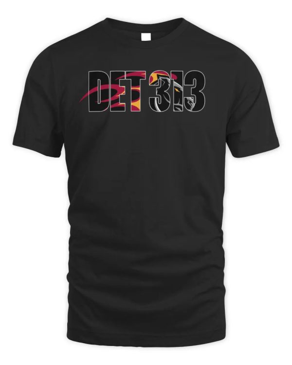 Sportiqe Pistons 313 Retro Flame Official Hoodie Reebedo Shirt - Image 2