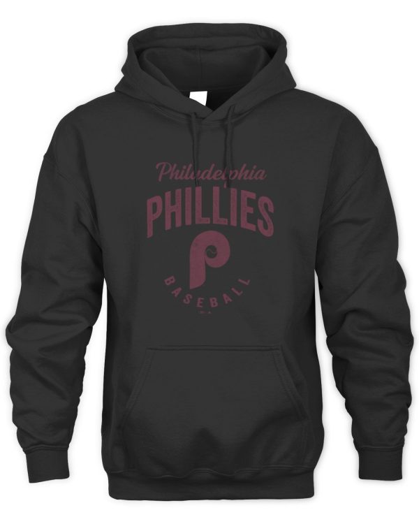 Darius Rucker Collection by Black Philadelphia Phillies Cooperstown Collection Official Hoodie Sweatshirt Reebedo Shirt - Image 2
