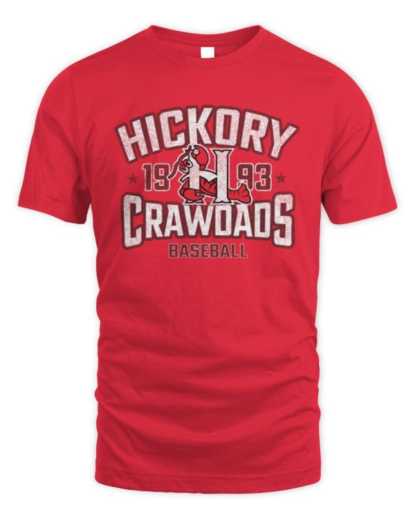 Official Hickory Crawdads Sigourney Red Softsyle T Shirt Reebedo Shirt