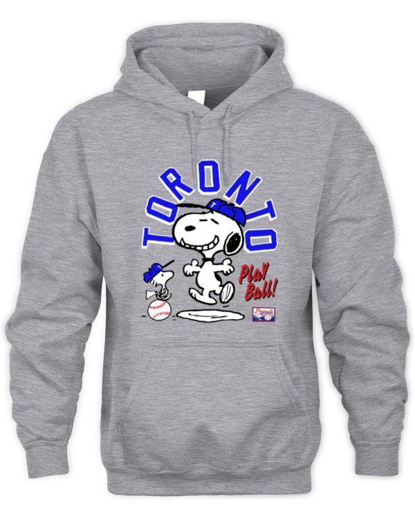 Snoopy Peanuts Ripple Junction Toronto Baseball Official Hoodie Sweatshirt Reebedo Shirt - Image 2