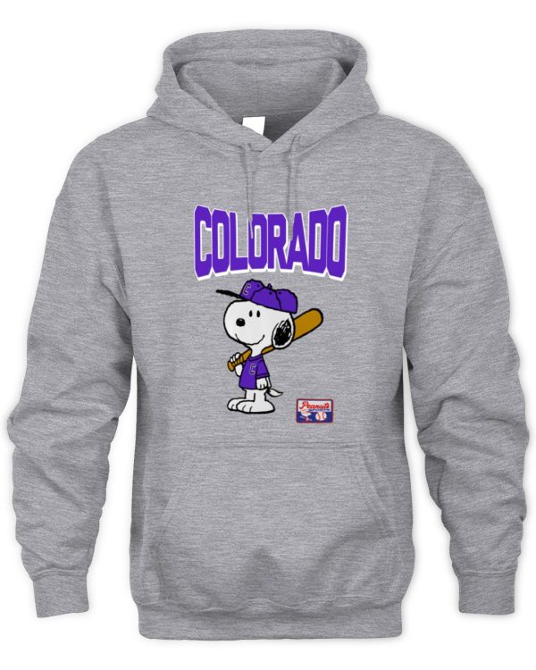 Snoopy Peanuts Ripple Junction Colorado Baseball Official Hoodie Sweatshirt Reebedo Shirt - Image 2