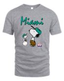 Snoopy Peanuts Ripple Junction Miami Baseball Graphic Official Hoodie Sweatshirt Reebedo Shirt