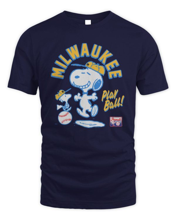 Snoopy Peanuts Ripple Junction Milwaukee Baseball Official Hoodie Sweatshirt Reebedo Shirt