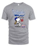 Snoopy Peanuts Ripple Junction Los Angeles Baseball Official Hoodie Sweatshirt Reebedo Shirt