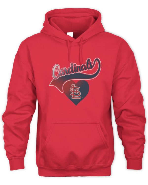 St. Louis Cardinals Red Luv Dolman Official Hoodie Sweatshirt Reebedo Shirt - Image 2