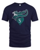 Seattle Mariners Navy Luv Dolman Official Hoodie Sweatshirt Reebedo Shirt
