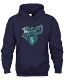 Seattle Mariners Navy Luv Dolman Official Hoodie Sweatshirt Reebedo Shirt
