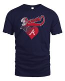 Atlanta Braves Navy Luv Dolman Official Hoodie Sweatshirt Reebedo Shirt