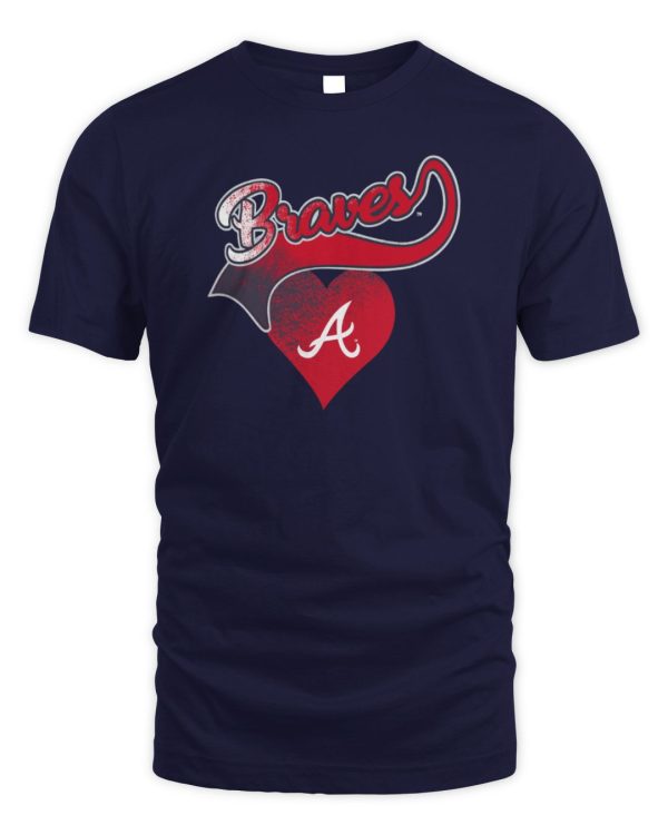 Atlanta Braves Navy Luv Dolman Official Hoodie Sweatshirt Reebedo Shirt