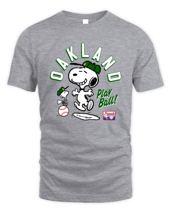 Snoopy Peanuts Ripple Junction Oakland Baseball Graphic Official Hoodie Sweatshirt Reebedo Shirt