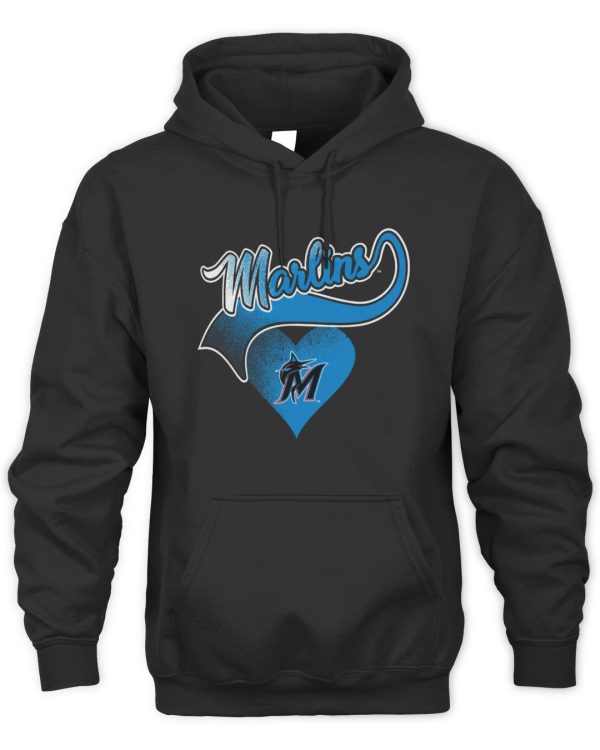 Miami Marlins Black Luv Dolman Official Hoodie Sweatshirt Reebedo Shirt - Image 2