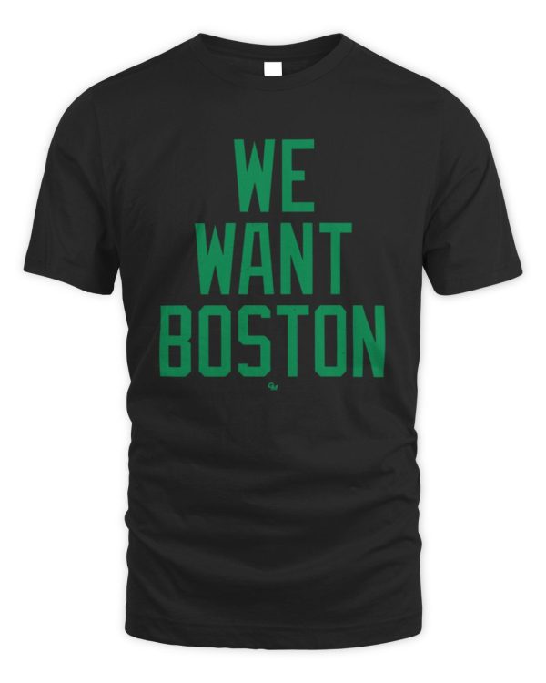 Official Jayson Tatum We Want Boston T-Shirt Black Reebedo Shirt
