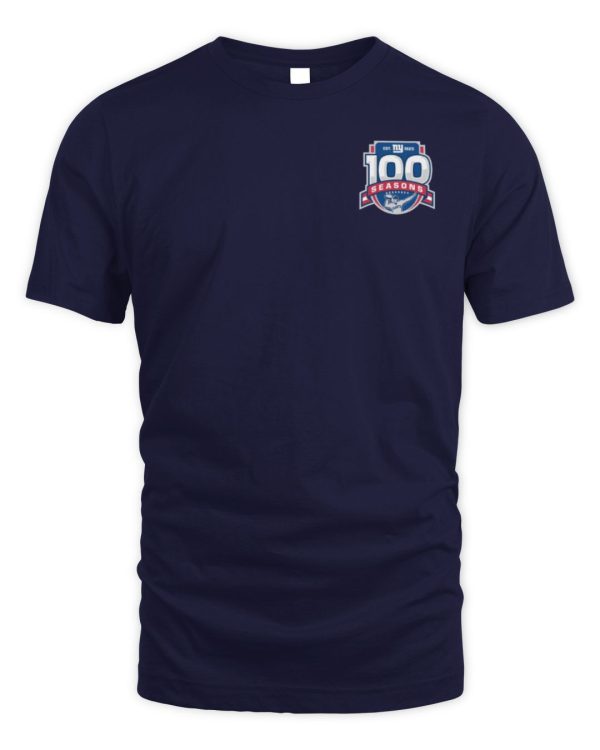 Official New York Giants 100th Season Prime Time Tee Shirt Reebedo Shirt