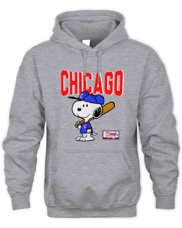 Snoopy Peanuts Ripple Junction Chicago Baseball Official Hoodie Sweatshirt Reebedo Shirt - Image 2