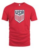 Red USMNT Crest Core Official Hoodie Sweatshirt Reebedo Shirt