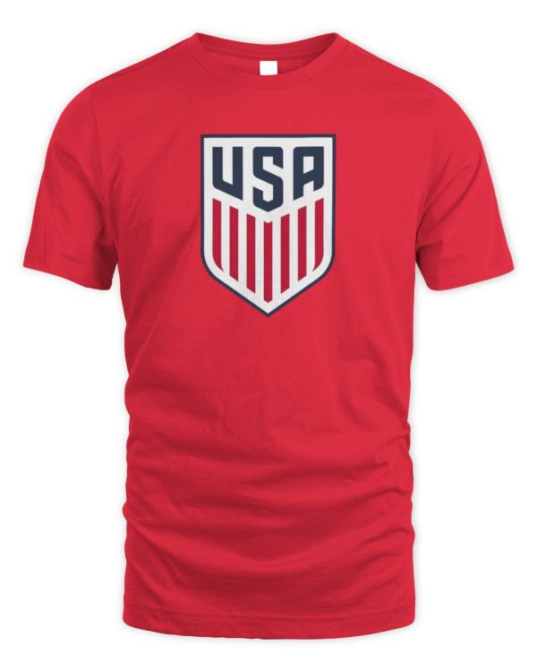 Red USMNT Crest Core Official Hoodie Sweatshirt Reebedo Shirt