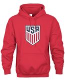 Red USMNT Crest Core Official Hoodie Sweatshirt Reebedo Shirt