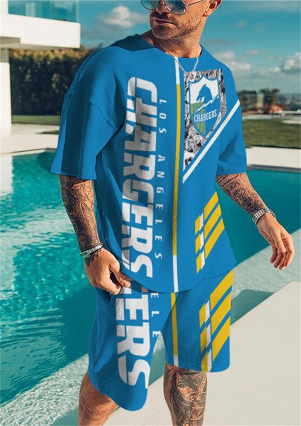 Los Angeles Chargers Limited Edition Top And Shorts Two-Piece Suits Merch For Fans