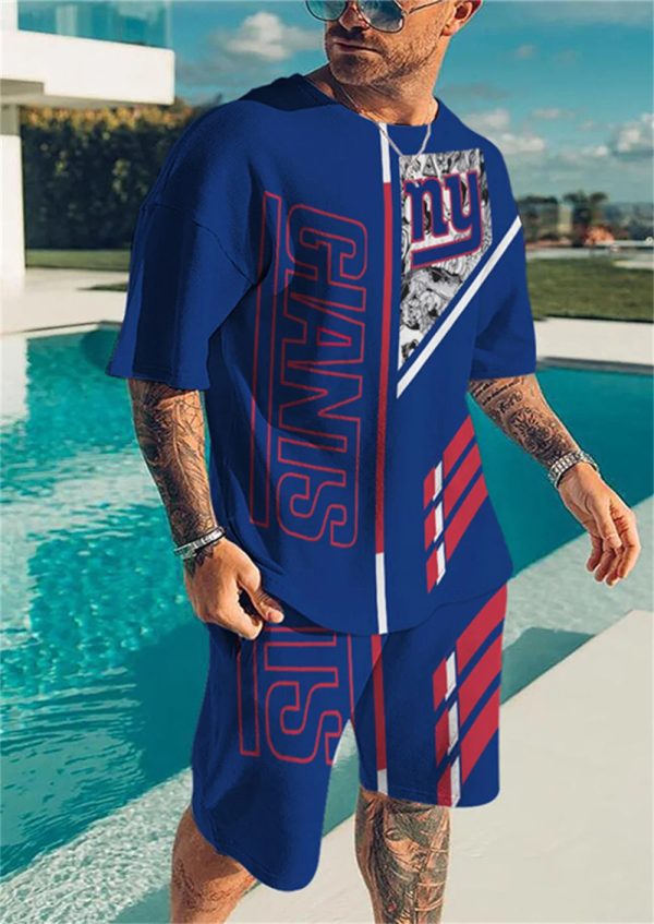 New York Giants Limited Edition Top And Shorts Two-Piece Suits Merch For Fans