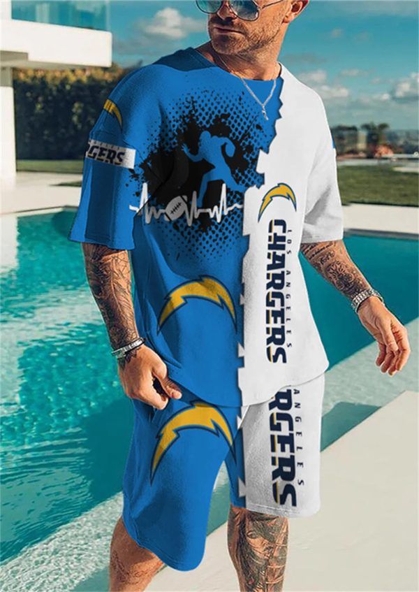 Los Angeles Chargers Limited Edition Top And Shorts Two-Piece Suits Merch For Fans