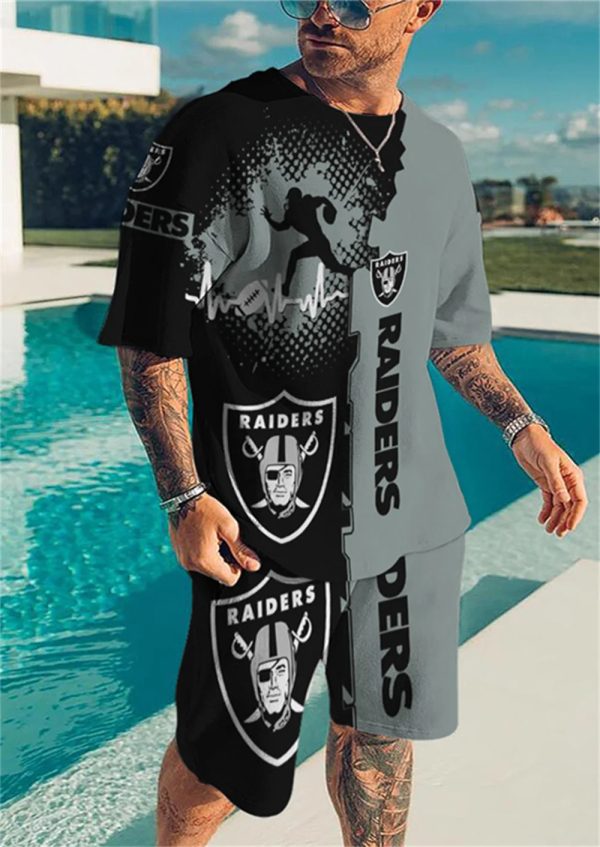 Las Vegas Raiders Limited Edition Top And Shorts Two-Piece Suits Merch For Fans
