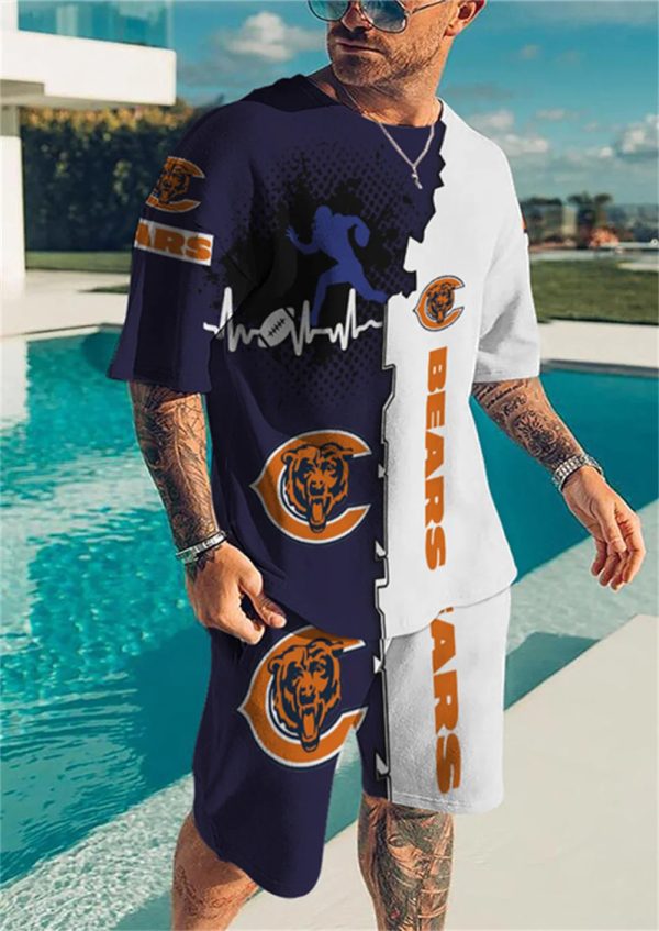 Chicago Bears Limited Edition Top And Shorts Two-Piece Suits Merch For Fans